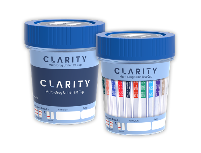 Drug Test Cup, CLIA Waived, 14 Panel, COC300,THC,OPI2000,BZO,mAMP1000,TCA,OXY,BUP,BAR,MTD,AMP1000,MDMA,PCP,PPX300, 25/bx