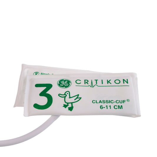 Cuff, Neonatal #3, 1-Tube, Male Slip, White, 6-11cm, 20/bx (Continental US Only)