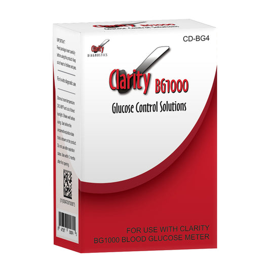 Clarity BG1000 Glucose Controls Set, (1) Vial of Normal, (1) Vial of High Controls, 1/bx 
