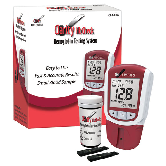 Clarity HbCheck Hemoglobin Meter, CLIA Waived, Includes: (1) Hemoglobin Meter, Quick Start & Reference Guide, Manual (Not Available for Sale into Canada)