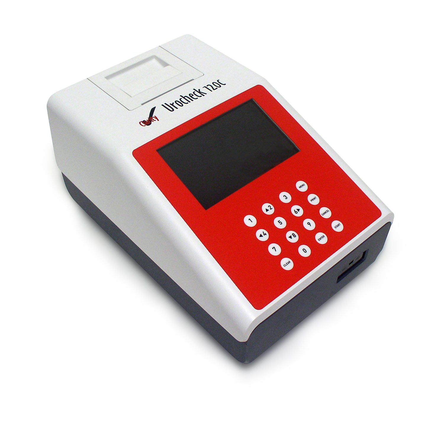 Clarity Urocheck 120C Urine Analyzer, Small Footprint Analyzer, CLIA Waived, Large LCD Display, Up to 120 Tests Per Hour, Flagging for Abnormal Results, 2000 Test Internal Memory, Automatic Paper Feeder, USB & RS232 Ports, Barcode Reader (Optional) (Not Available For Sale into Canada) (DROP SHIP ONLY)