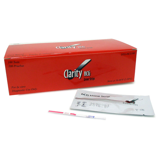 Clarity HCG Test Strips, CLIA Waived, 100/bx (To Be DISCONTINUED)