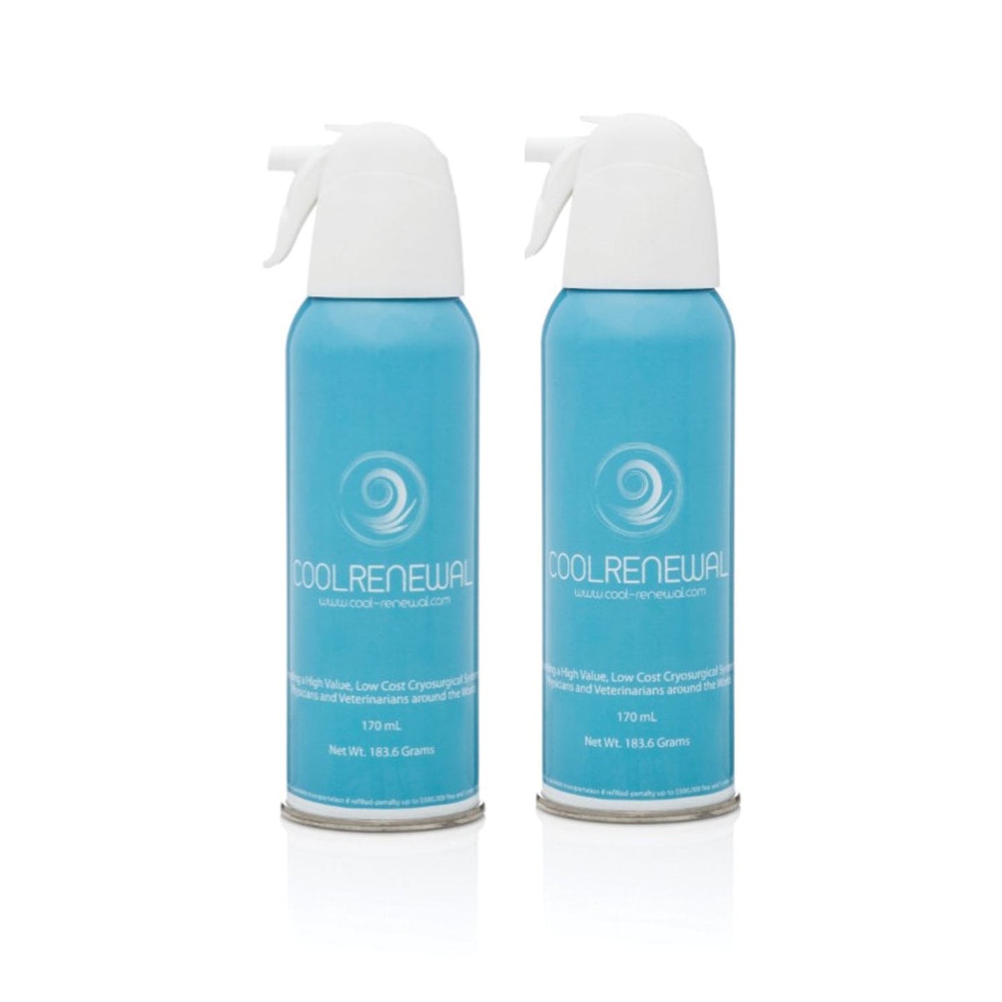 Twin Pack (2) 170mL Canisters of Cryogen, 1 Extender Tube, Instructions for Use, Patient Instruction Tear Pad, 2/bx, 1bx/ea (Contiguous US Only) (Item is Considered HAZMAT and Cannot Ship via Air or to AK, GU, HI, MP, PR, VI)