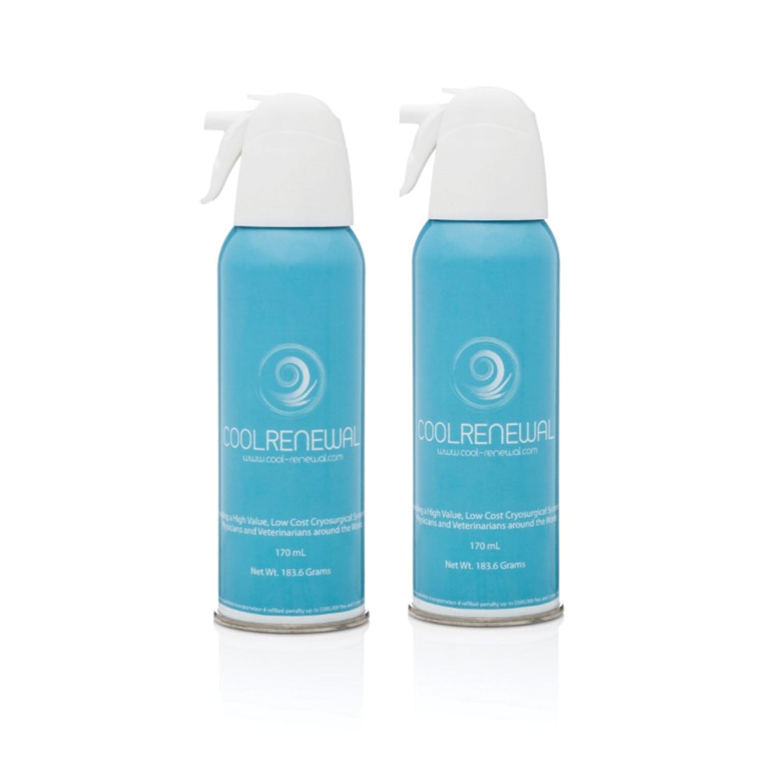 Twin Pack (2) 170mL Canisters of Cryogen, 1 Extender Tube, Instructions for Use, Patient Instruction Tear Pad, 2/bx, 1bx/ea (Contiguous US Only) (Item is Considered HAZMAT and Cannot Ship via Air or to AK, GU, HI, MP, PR, VI)