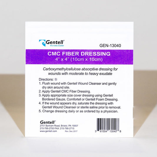 CMC Fiber Dressing, 4" x 4", 50/cs