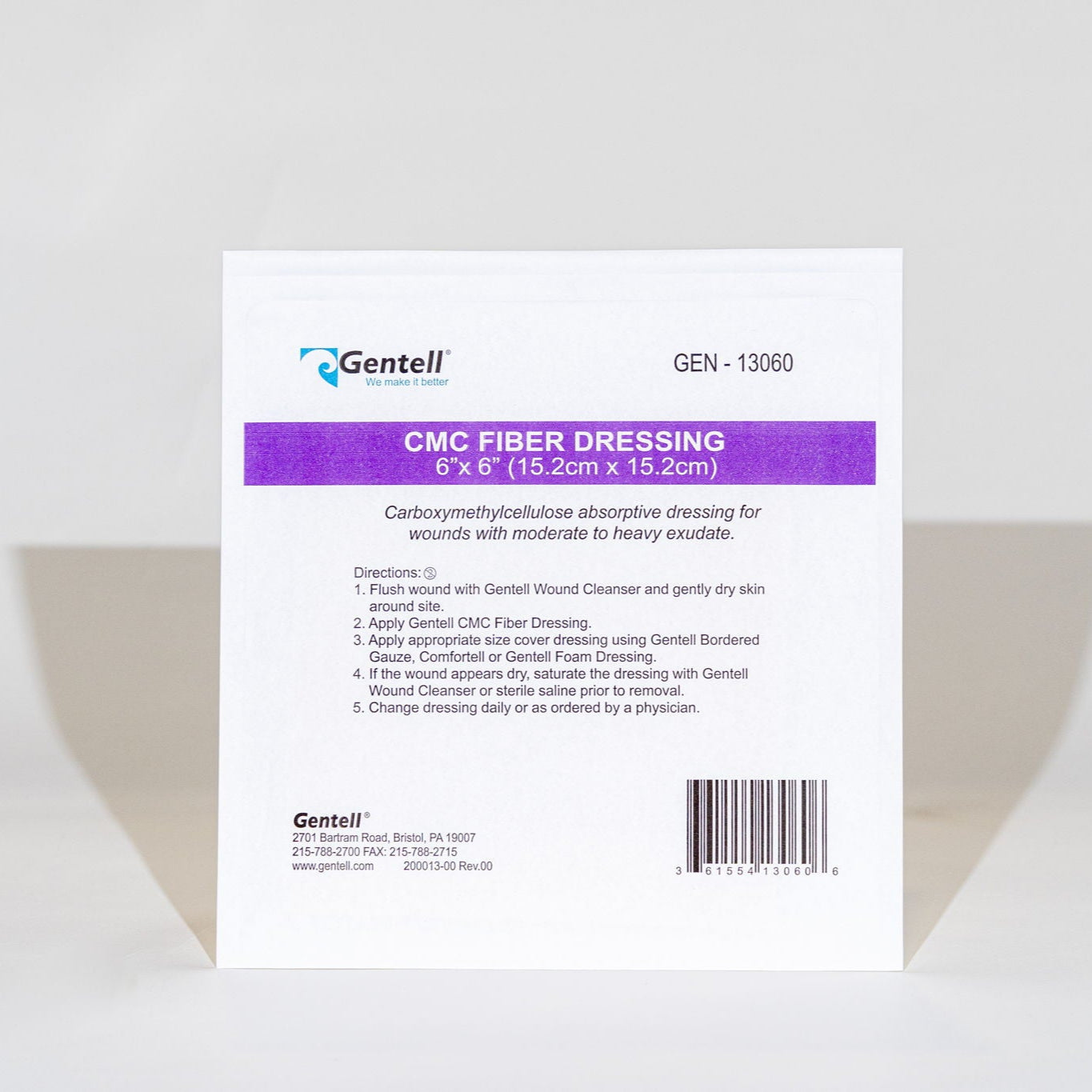 CMC Fiber Dressing, 6" x 6", 50/cs
