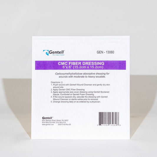 CMC Fiber Dressing, 6" x 6", 50/cs