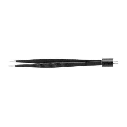 Hand Control Bipolar Forcep, Jewelers, Straight Tip, 4" Length, 0.4mm Tip, Insulation, Reusable, Non-Sterile