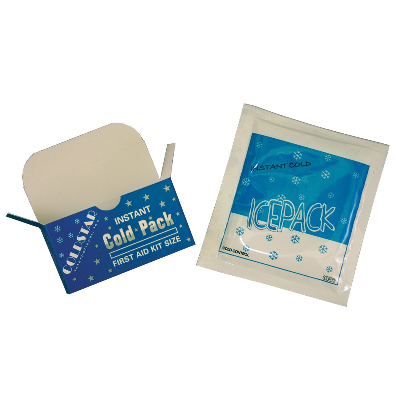 Cold Pack, Instant, Non-Insulated, 5" x 5 _", First Aid Kit Size, Disposable, 50/cs (108 cs/plt) (Individually boxed) (Made in the USA) (TAA Compliant)