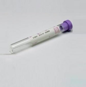Standard Blood Collection Tube, 0.06ml 7.5% K3 EDTA, 13mm x 75mm, 3mL, Non-Silicone Coated Lavender Stopper, 100/bx, 10 bx/cs (Continental US Only)