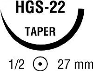 Suture, Taper Point, Size 0, Blue, 5x18", Needle HGS-22, _ Circle, 1 dz/bx (Continental US Only)