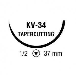 Suture, Tapercutting, Size 0, 36", Needle KV-34, _ Circle, 3 dz/bx (Continental US Only)