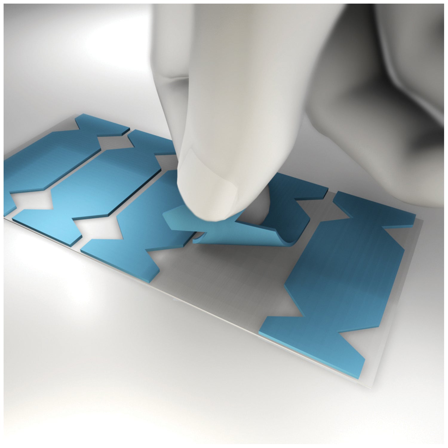 Cushion Device, Blue, Fits Long Edge of Size 2 Film & Sensors, 300/bx