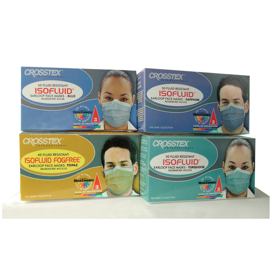 ASTM Level 1 Mask, Latex Free (LF), Turquoise, 50/bx, 10 bx/ctn