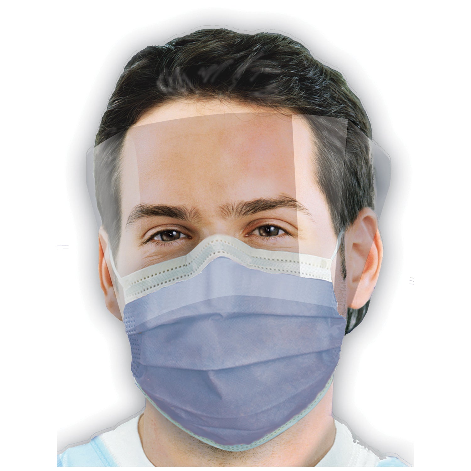 ASTM Level 1 Mask, Latex Free (LF), Turquoise, 25/bx, 4 bx/ctn