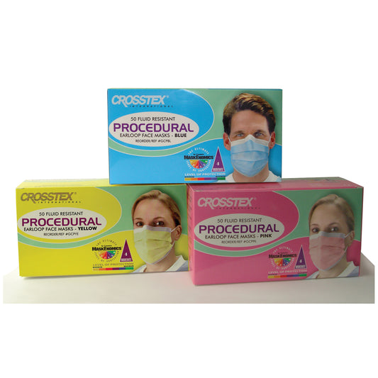 ASTM Level 2 Mask, Pink, Latex Free (LF), 50/bx, 10 bx/ctn