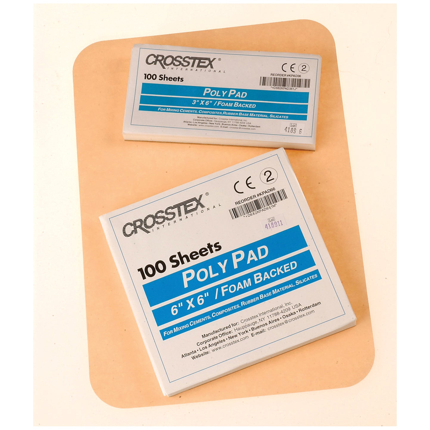 Pad, 6" x 6", 100/pad, 6 pads/pk