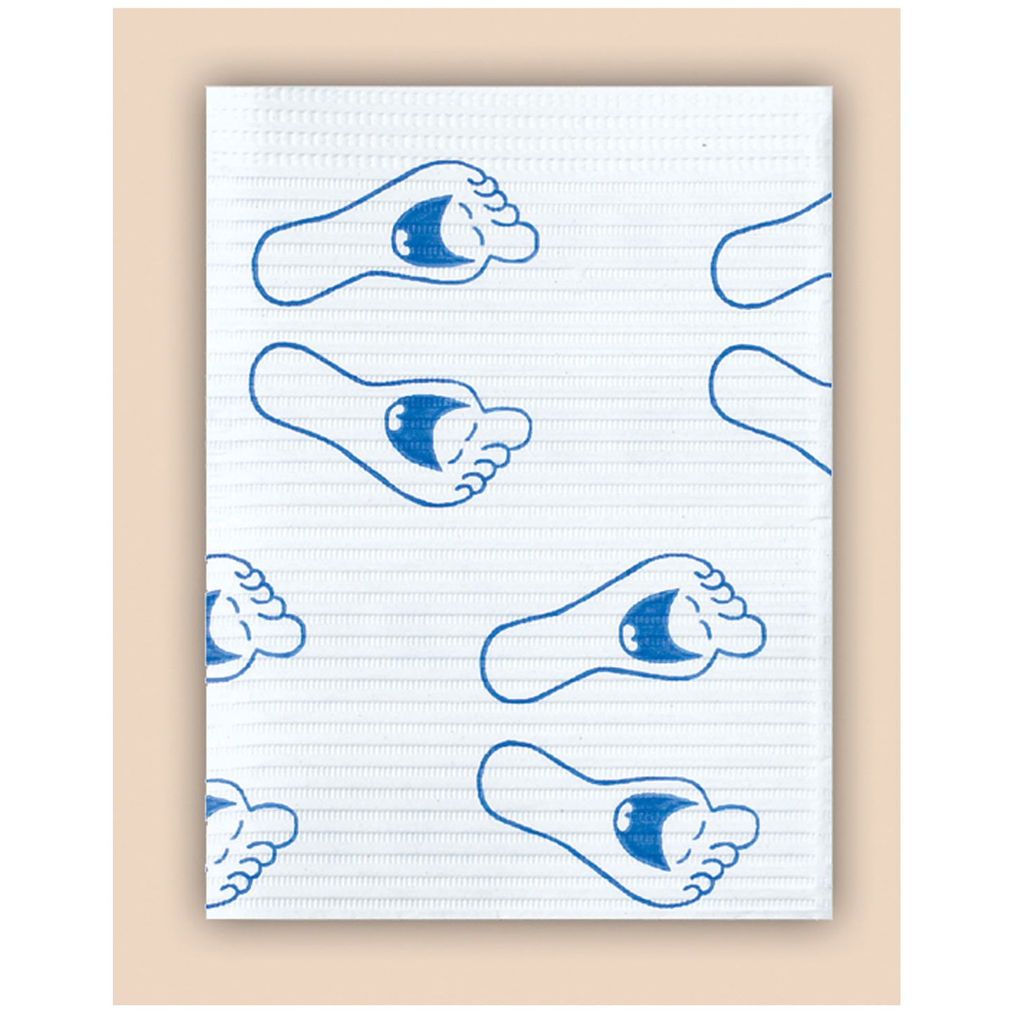 Towel, 3-Ply Paper, Poly, 19" x 13", Happy Feet, 500/cs