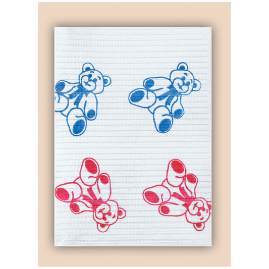 Towel, 3-Ply Paper, Poly, 19" x 13", Teddy Bear, 500/cs