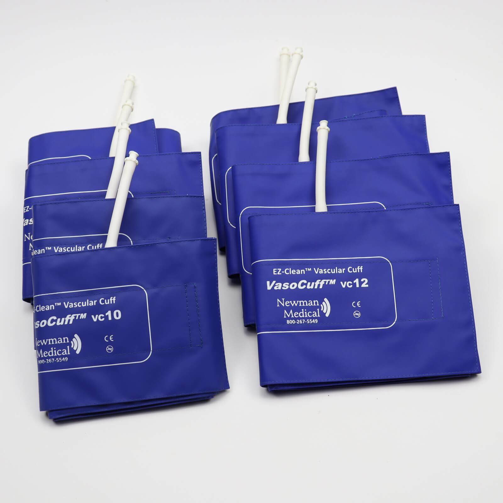 EZ Clean Vascular Cuff Mixed Set, Includes: (2) 10cm Cuffs, (4) 12cm Cuffs and (2) 12cm Cuffs, for a Total of 8 cuffs/pk (US Only) (DROP SHIP ONLY)