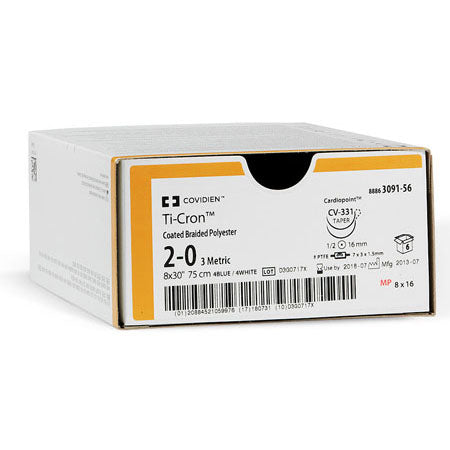 Suture, Taper Point, Size 3-0, Blue, 36", Needle CV-316, _ Circle, 3 dz/bx (Continental US Only)