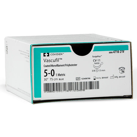 Suture, Taper Point, Size 7-0, Blue, 24", Needle CV-1, 3/8 Circle, 3 dz/bx (Continental US Only)