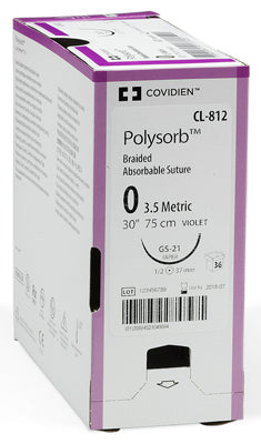 Suture, Taper Point, Size 2-0, Violet, 5x30", Needle GS-21, _ Circle, 1 dz/bx (Continental US Only)