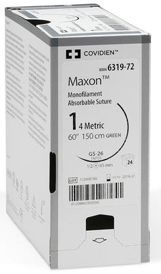 Suture, Green, Size 0, 150cm, LP, GS25, 12 ea/cs (Continental US Only)