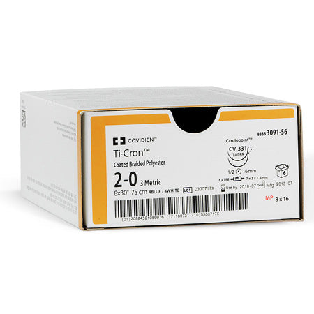 Suture, Premium Reverse Cutting, Size 5-0, White, 18", Needle P-13, 3/8 Circle, 1 dz/bx (Continental US Only)