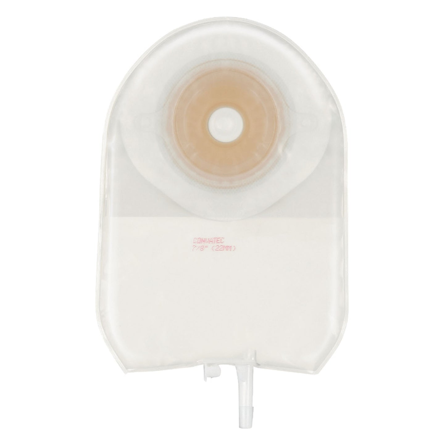 One-Piece Urostomy Pouch with Pre-Cut Durahesive Skin Barrier, Fold Over Tap, 8" Pouch, Transparent, 1/2" Stoma Opening, 5/bx (Continental US Only)