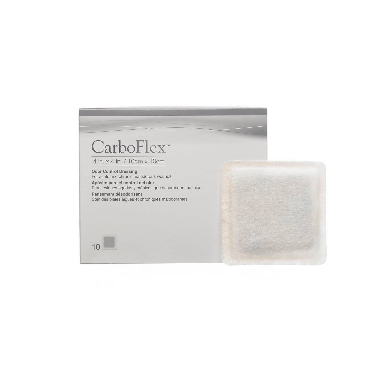 Odor Control Dressing, Square, 4" x 4", 10/bx (Continental US Only)