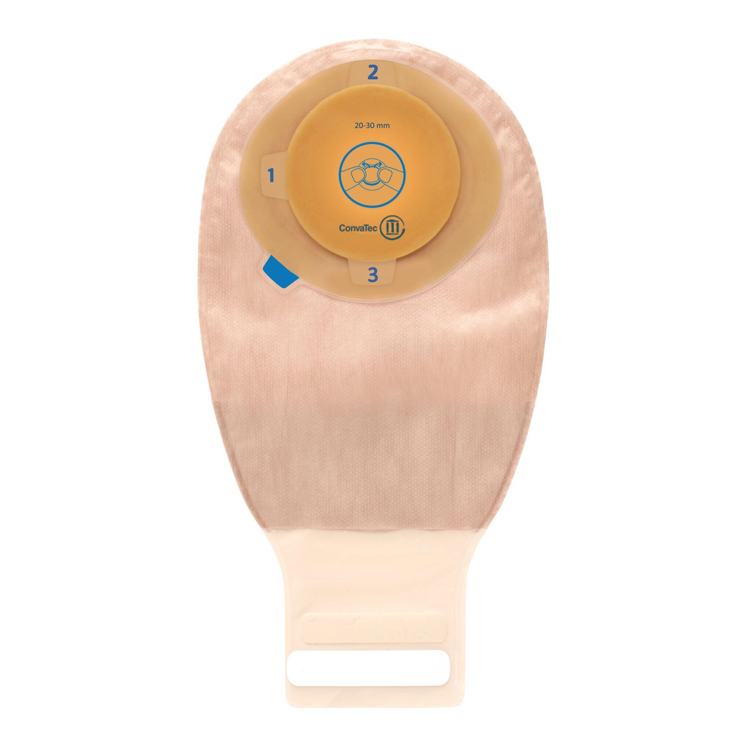 Moldable Drainable Pouch, 2-Sided Comfort Panel, 12", Stomahesive Skin Barrier, Tail Closure, Filter, Tan, 13/16" x 1 3/16" Stoma, 10/bx (Continental US Only)