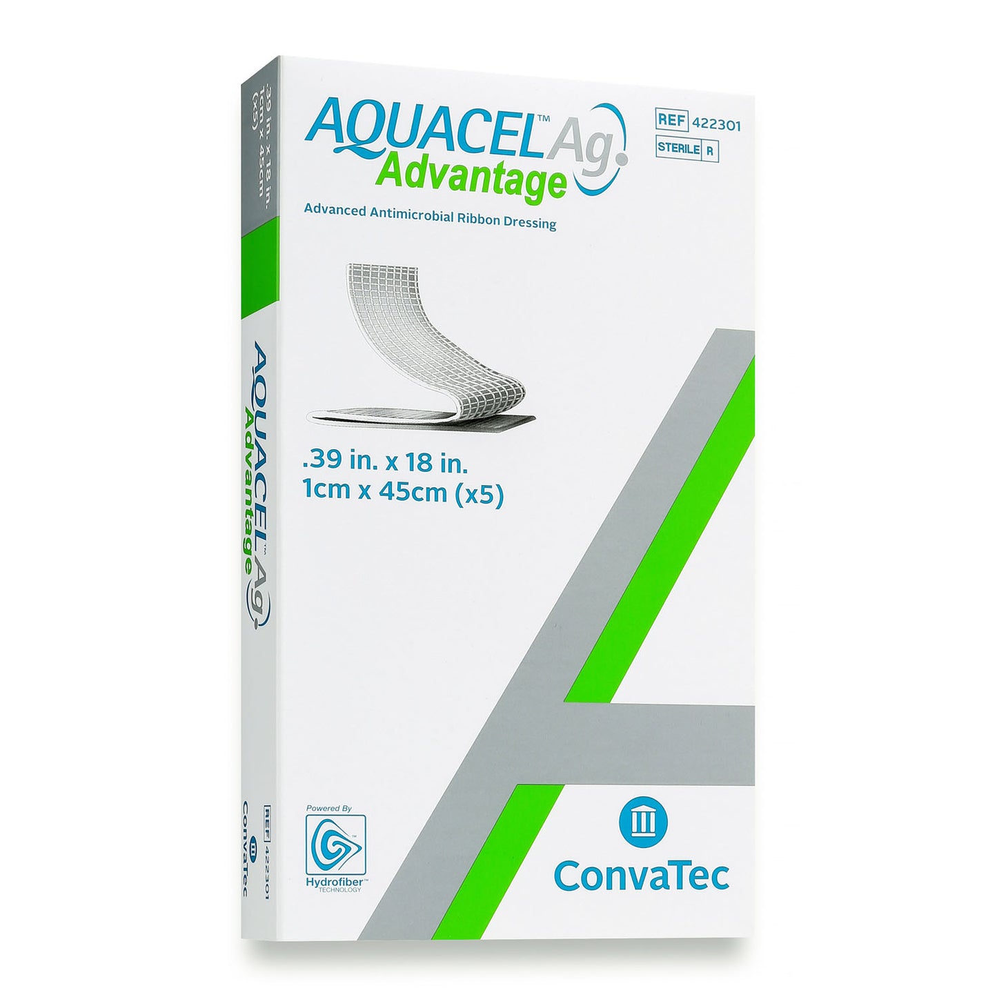 Ag Advantage, Enhanced Hydrofiber with Silver, Non-Adhesive, .39" x 18", 5/bx (Continental US Only)