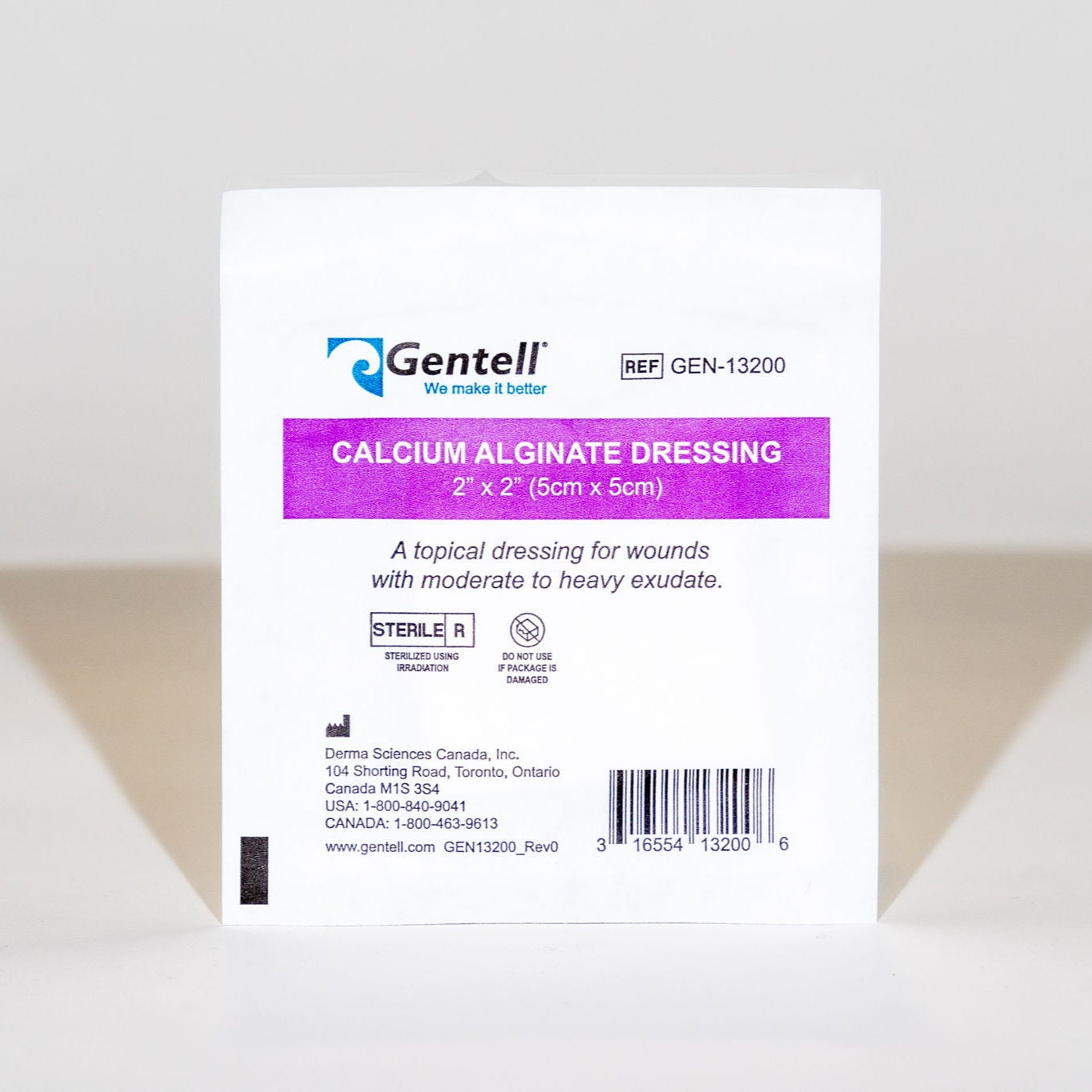 Calcium Alginate, 2" x 2", Dressing, 50/cs