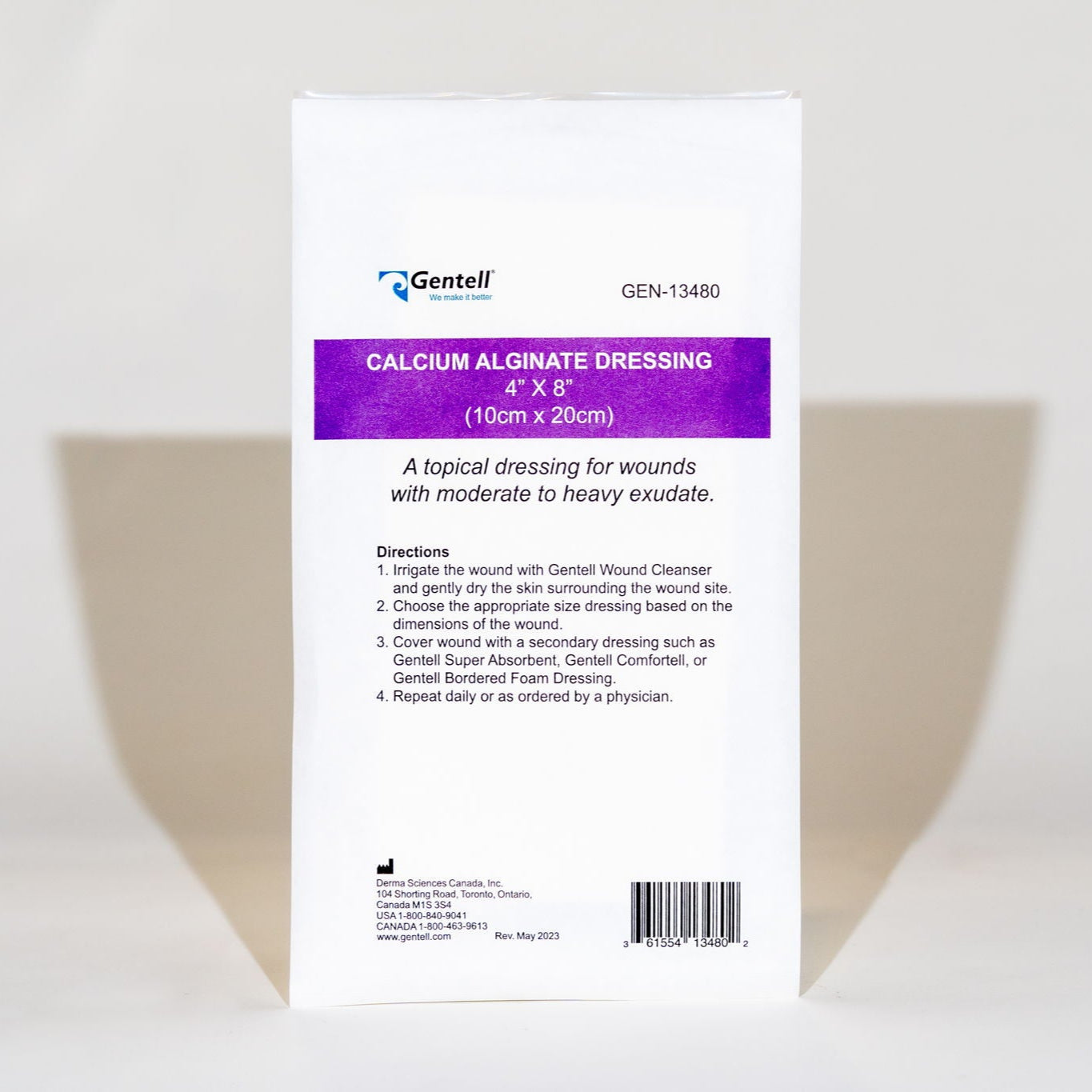 Calcium Alginate, 4" x 8", Dressing, 50/cs