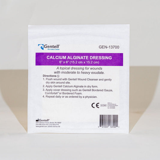 Calcium Alginate, 6" x 6", Dressing, 50/cs