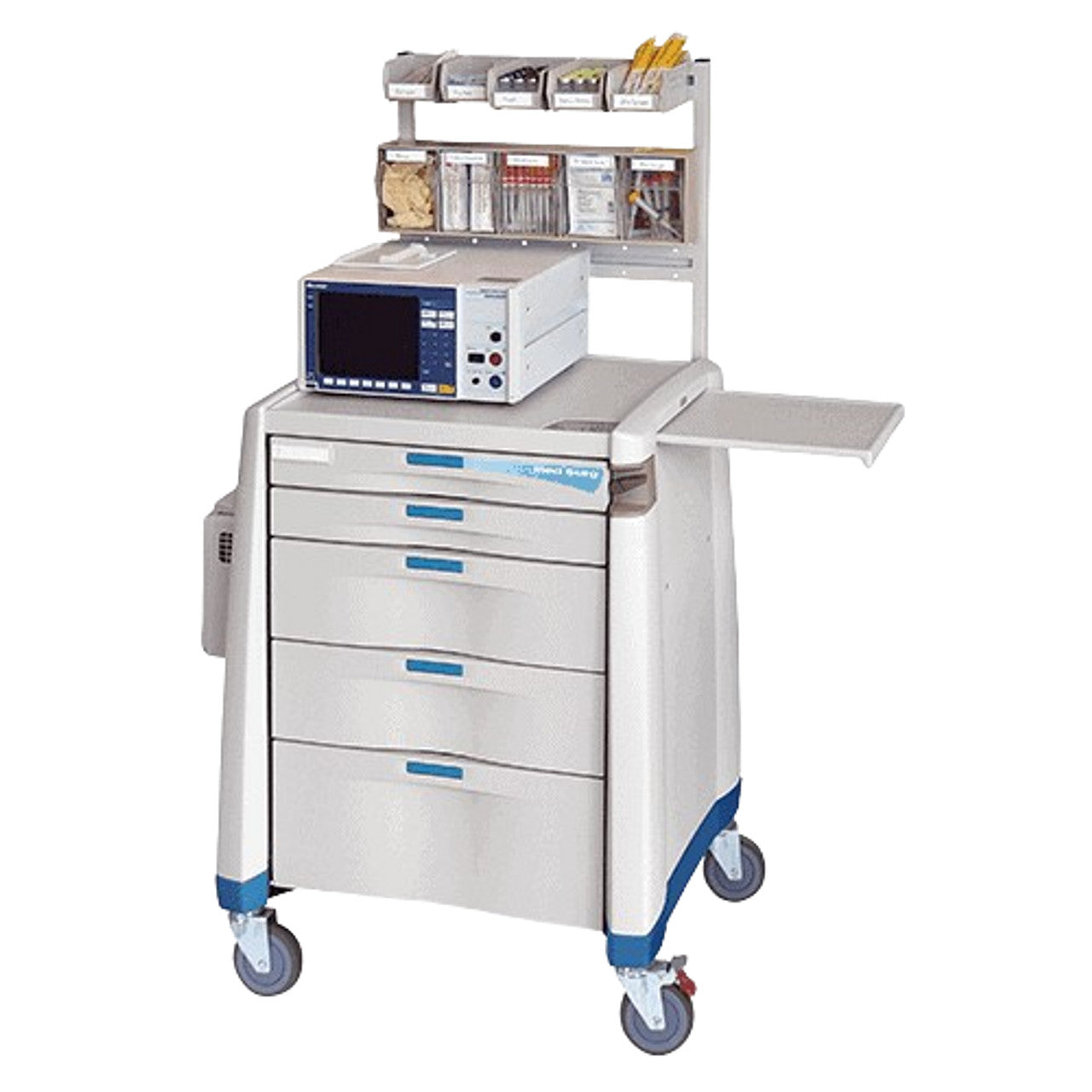 Compact Cart, 36" H x  24" D x 31" W, Light Creme/ Yellow, No Lock, (1) 3" Drawer, (2) 6" Drawers and (1) 10" Drawer (DROP SHIP ONLY)