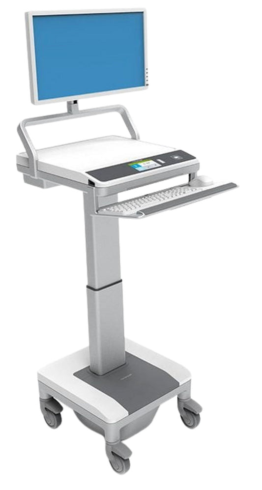 Cart, 34.25"L x 17.5"W x 32.5"H, 3 Shelves, Gray (DROP SHIP ONLY)