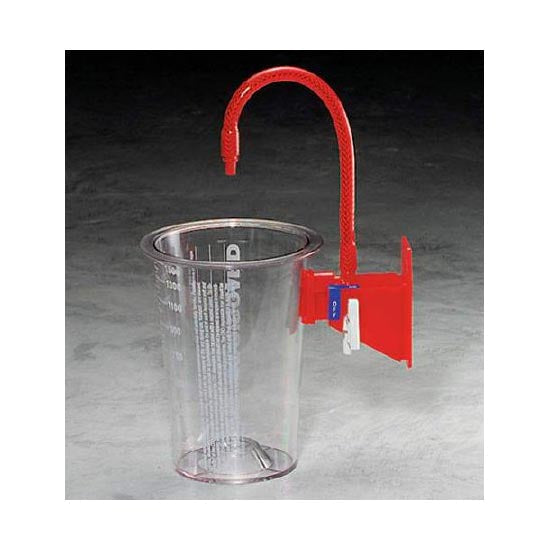 Medi-Vac Semi-Rigid Polycarbonate Suction Canister, for Wall Mount, 1000 cc (Made to Order; Manufacturer Est. 4Wk Leadtime) (Continental US Only)