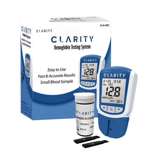 Clarity HbCheck Hemoglobin Controls, Includes: 1 x 2mL Control Solution 0, 1 x 2mL Control Solution 1, 1 x 2mL Control Solution 2, Package Insert, 1/pk (STORE AT 2-8*C) (DROP SHIP ONLY)
