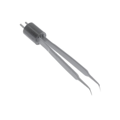 Foot Control Bipolar Forcep, Iris, Straight, 3 1/2" Length, 0.4mm Tip, Insulation, Reusable, Non-Sterile