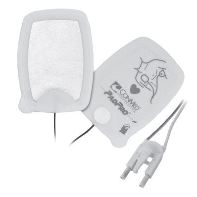 Electrode, Adult, Radiotransparent Pads, 6" x 4.25", 48" Leadwire, 1 pair/pouch, 10 pouches/cs