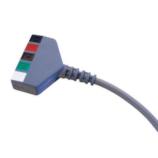 Safety Cable, 3 Lead, Black, Green, White, Connector 3