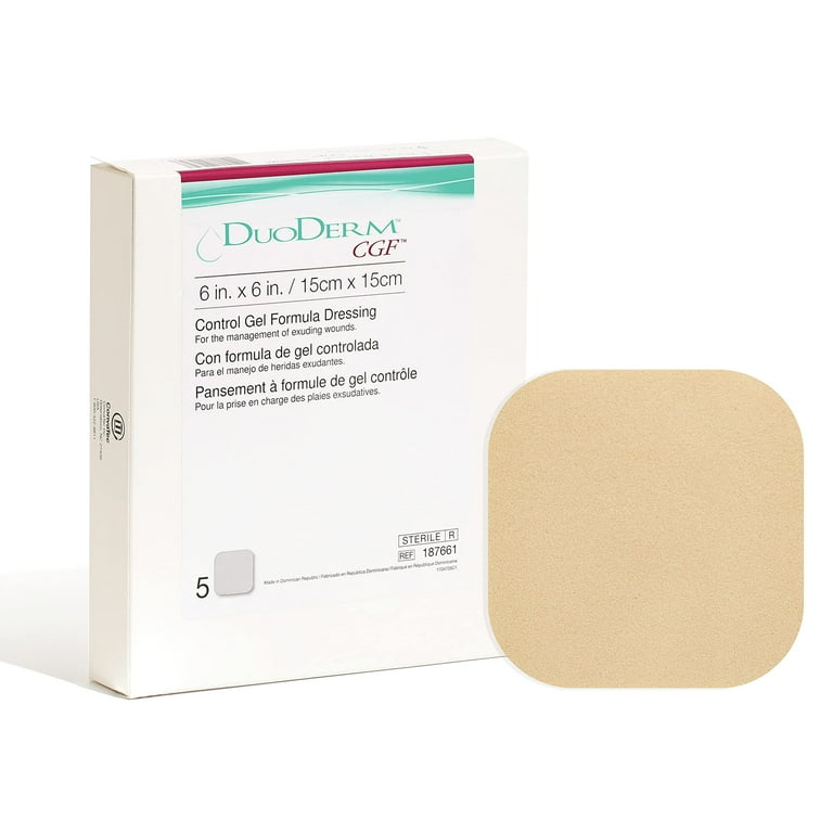 Hydrocolloid Dressing, Square, 6" x 6", Sterile, 5/bx (Continental US Only)