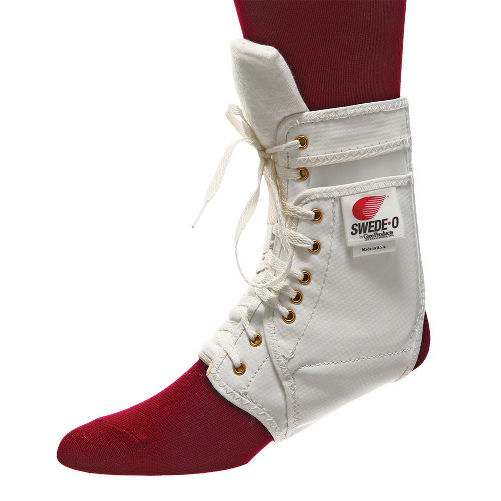 Ankle Support, Padded Tongue without Stabilizers, Medium, White