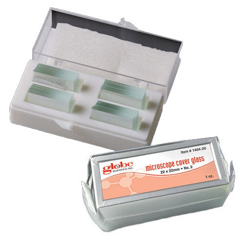 Cover Glass, 0.14mm Thickness, 22 x 22mm, 10/bx