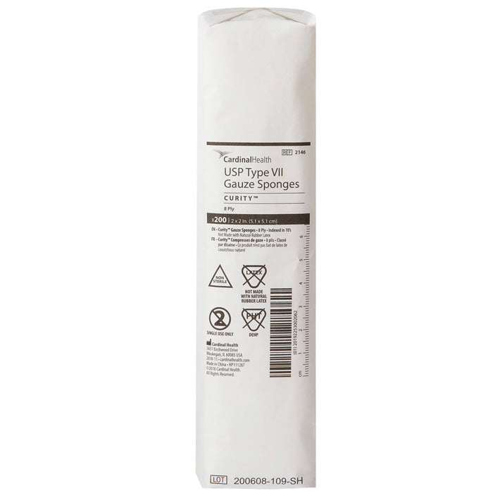 Gauze Sponge, 2" x 2", 8-Ply, Non-Sterile, 200/bg, 25 bg/cs (Continental US Only)