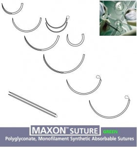 Suture, Taper Point, Size 2-0, Green, 36", Needle GS-21, _ Circle, 3 dz/bx (Continental US Only)