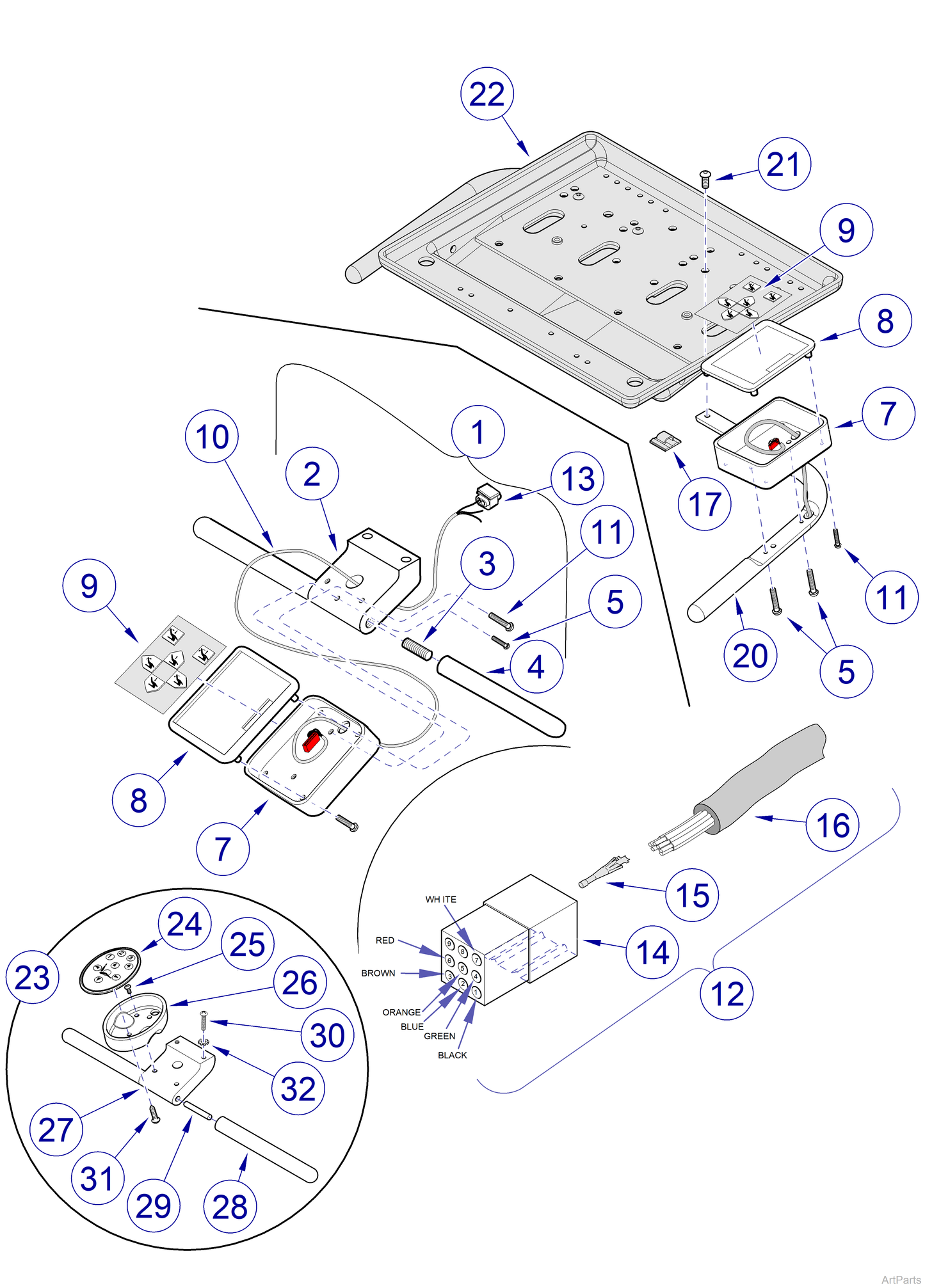 Bar Mount, Holders (US Only) (DROP SHIP ONLY) (Delivery Info Sheet Required)
