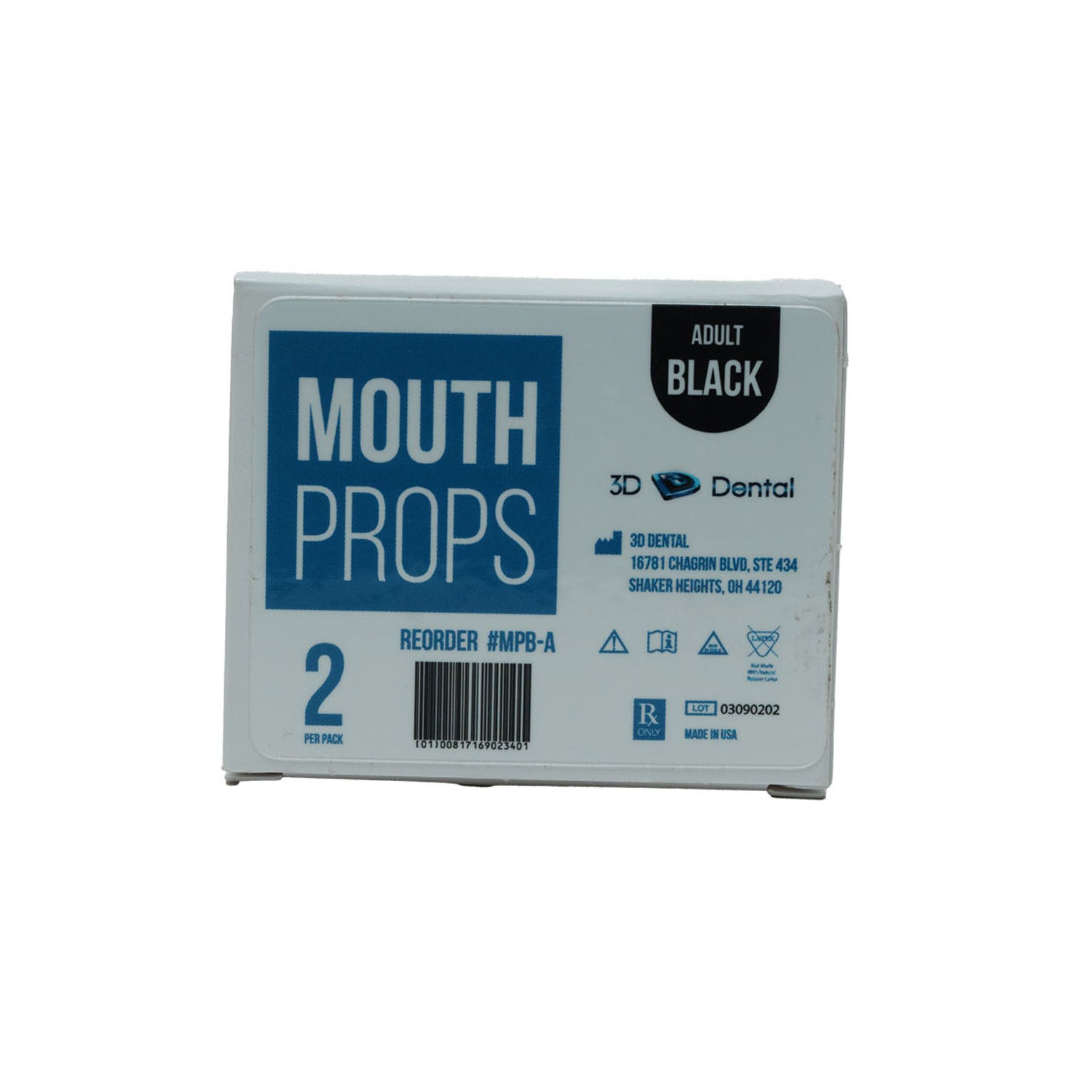 Mouth Props, Adult, Black-2/PK 